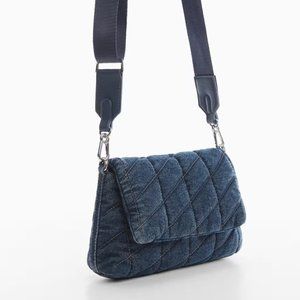quilted denim bag